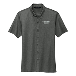 Stretch Pique Short Sleeve Button Down - Men's